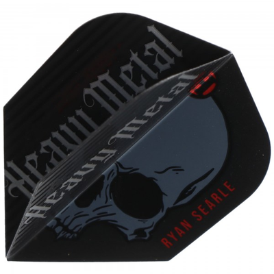 Prime Ryan Searle Flight No.6 Dart Flight, Heavy Metal, schwarz, 3 Stück