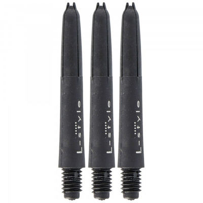 L-Style Schaft Laro Carbon, schwarz, 19mm, 3 Stück