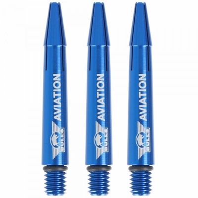 Aluminium Dartshaft Aviation Blau, Short, 3 Stück