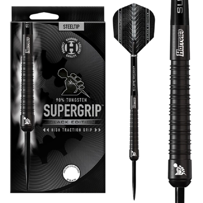 Harrows Supergrip Black Edition 90% - Steeldarts