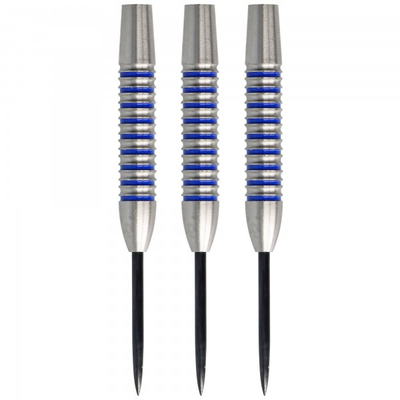 Steeldart Barrel, 80% Tungsten, silber mit Rillen, 48mm, 25 Gramm