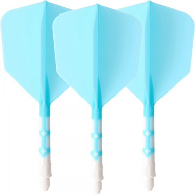 Cuesoul integrierte Dart Flights AK7, Standard M, hellblau weiß