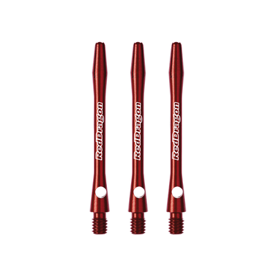 Red Dragon Laser Etched Red Aluminium Shafts, Länge: Medium 46 mm