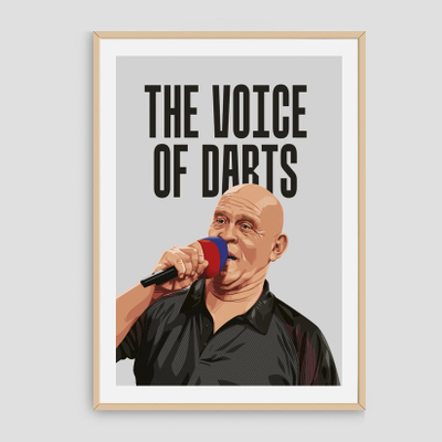 Darts Art The Voice Of Darts - Print, Design: Russ Bray, Format: A3