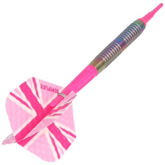 Harrows Dimplex Dartflight, Union Jack, Standard, pink, 3 Stück, 5 image