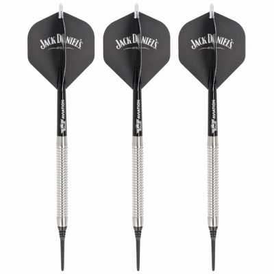 Softdart silber, 90% Tungsten, mit Jack Daniel´s Flight, 18 Gramm