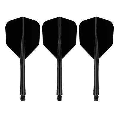 Caliburn SUP Lite Flights - Moulded Flight & Shaft - Standard No6 - Schwarz, Länge: Lang