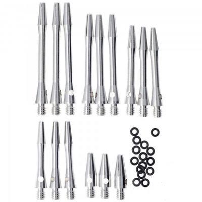 Testkit Aluminium Shaft, 5er Set Schäfte, silber, 5 verschiedene Längen