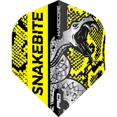 Red Dragon Hardcore Peter Wright Snakebite Coiled Standard Flight, Farbe: Gelb