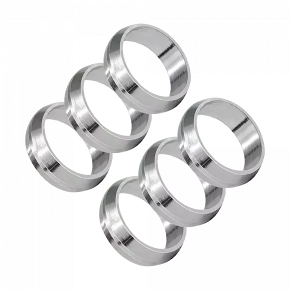Harrows Pyramid Rings - 6 Stück - Silber