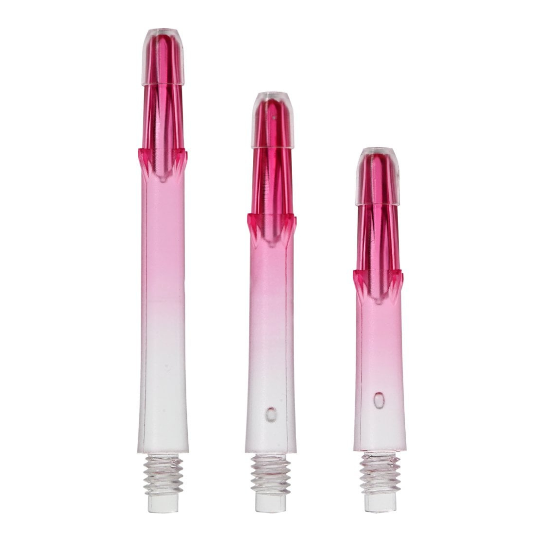 L-Style Champagne Flights Pro – Twotone Weiß Klar Mit Pink-Akzenten – Standardform L1 Für Perfekten Dartflug