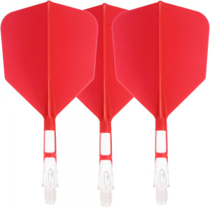 Cuesoul integrierte Dart Flights AK7, Standard S, rot Transparent