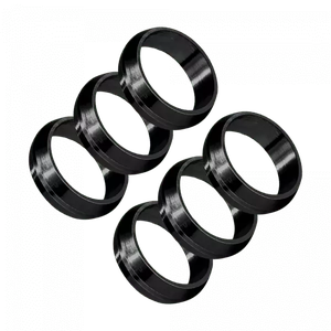 Harrows Pyramid Rings - 6 Stück - Schwarz