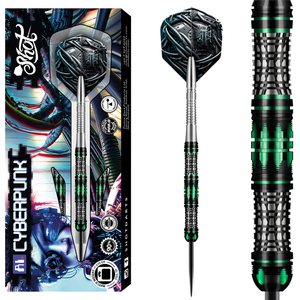 Shot AI Cyberpunk 90% Tungsten Steeldarts, Gewicht: 23 Gramm