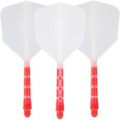 Cuesoul integrierte Dart Flights AK7, Standard L, transparent rot