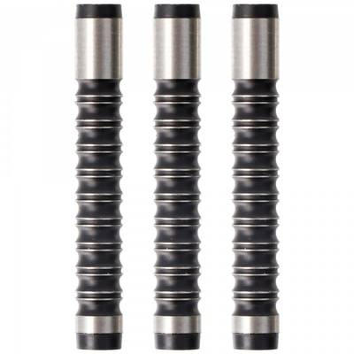 Softdart Barrel. 90% Tungsten, schwarz-silber geriffelt, 16 Gramm