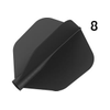 Target, 8 Flight black No6, shape