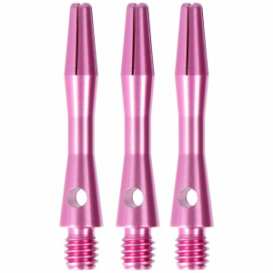 Aluminium Dart Shaft Pink, Extra Short, 3 Stück