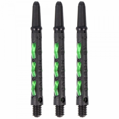 Harrows Carbon ST Schaft, MEDIUM, 2BA, schwarz-grün, 3 Stück