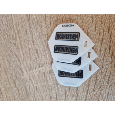 Pentathlon Dartflight HD150 weiss 9 Sätze