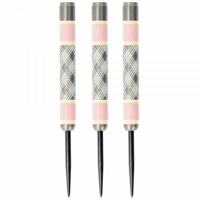 Steeldart Barrel 23 Gramm, rose silber weiß, 3 Stück