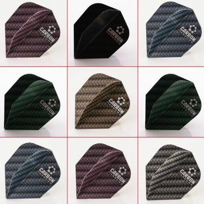 15 Harrows Carbon Dart Flights 5 Sets, Flight Form: Shape / No6, Farbe: Silber