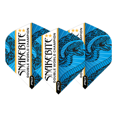 Peter Wright Snakebite Double World Champion Hardcore Flights Standard Blue & White