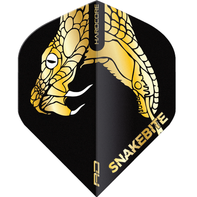 Red Dragon Hardcore Peter Wright Snakebite Snakehead Standard Flight, Farbe: Gold