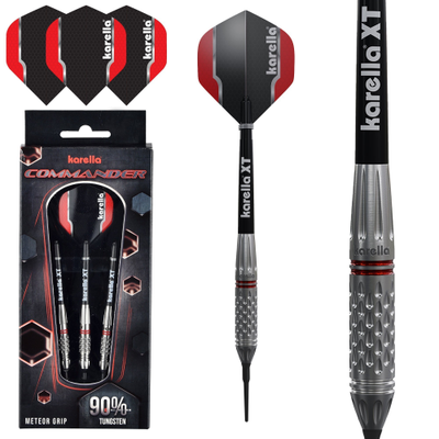 Karella Commander, silber, 90% Tungsten, Softdarts, Gewicht: 21