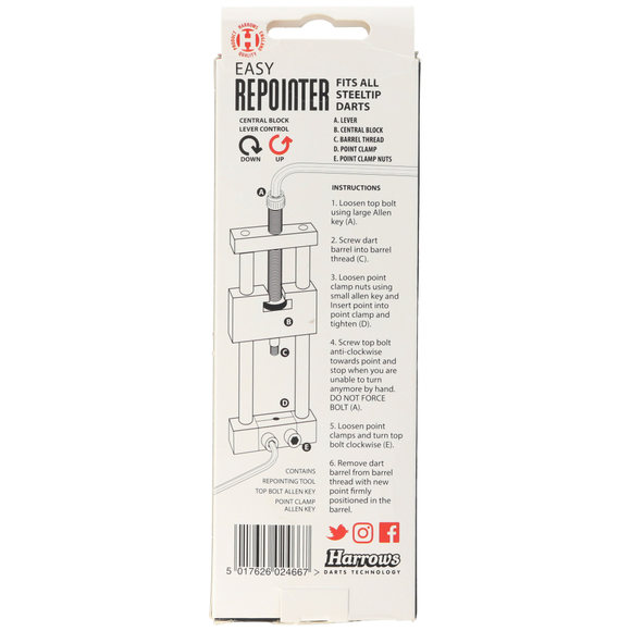 Harrows Steeldart Spitzenwechsler Easy Repointer, 8 image