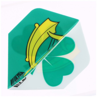 Unicorn Dartflight Ultrafly 100, Standard, Shamrock Kleeblatt, 3 Stück