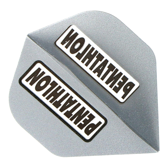 Pentathlon HD100 Dart Flights, silber, 3 Stück, 2 image