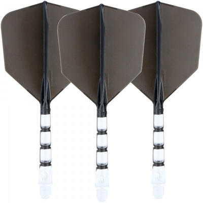 Cuesoul integrierte Dart Flights AK7, Standard L, schwarz transparent