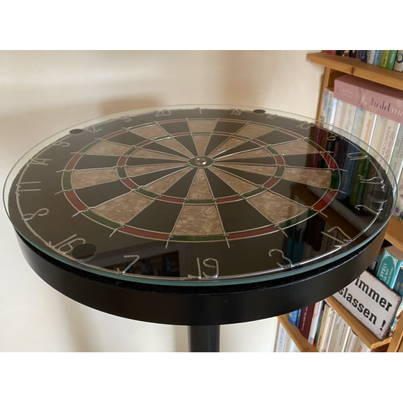 Stehtisch mit Dartscheibe "Caller" neutral schwarz