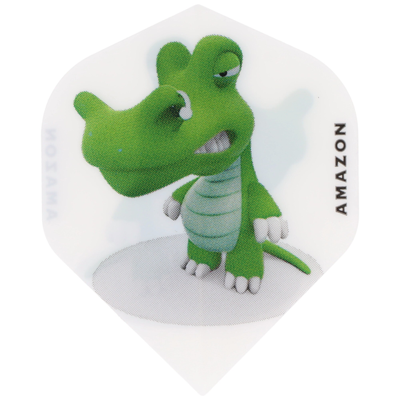 Krokodil Dart Flight weiß mit Motiv, 3 Stück, 8 image
