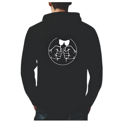 Gut Schmiss Hoodie Big Backprint, Farbe: Schwarz, Größe: S