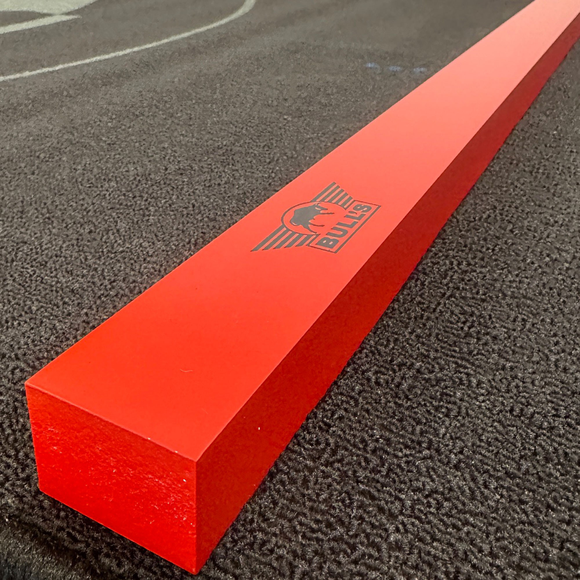 Dartteppich extra Breit, schwarz mit roter Abwurflinie und Oche, 95cm, 3 image