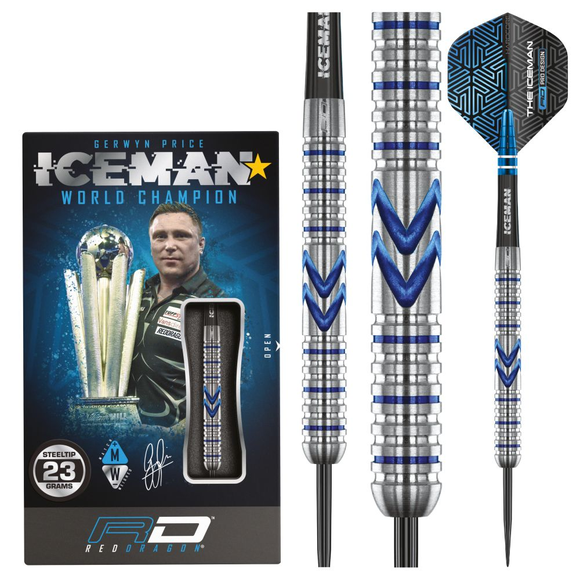 Red Dragon Gerwyn Price Iceman Midnight Edition - Steeldarts, Gewicht: 25g