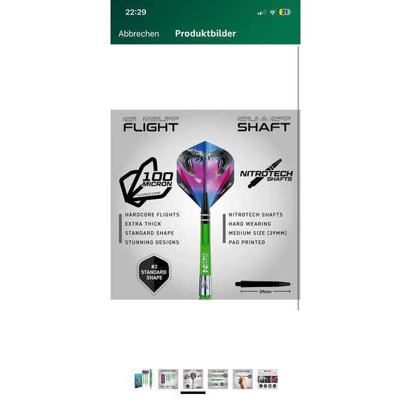 Peter Wright Mamba Darts 22 Gramm 90% Tungsten, 6 image