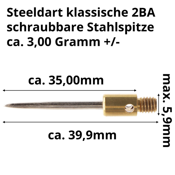 XQMax Conversion Points, Steeldartspitzen, Flat Nose, Brass, silber, 3 Stück, 4 image