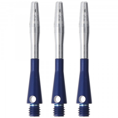 Dartschaft blau-silber, Aluminium, 31mm, 3 Stück