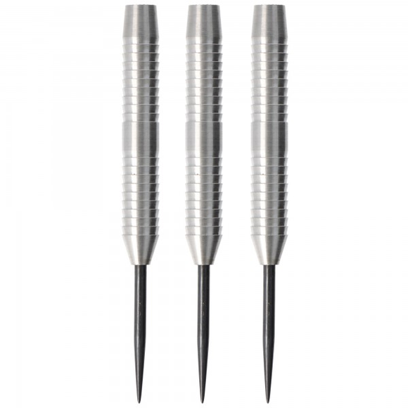 Steeldart Barrel, 85% Tungsten, silber, Shark Grip, 48mm, 25 Gramm