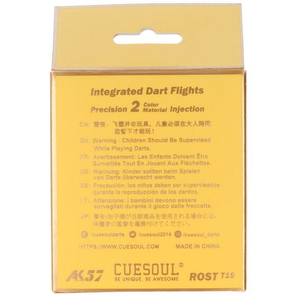 Cuesoul integrierte Dart Flights AK7, Standard L, rot transparent, 9 image