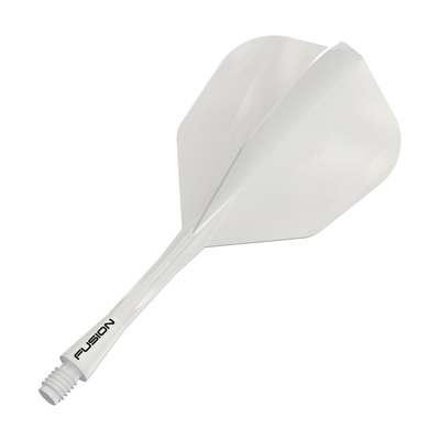 Winmau Fusion Integrated Flight System Small Solid White, Länge: Short 22 mm