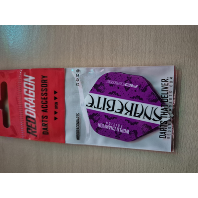 Red Dragon Peter Wright Snakebite World Champion 2020 Purple & White - Dart Flights