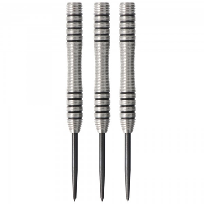 Steeldart Barrel mit Mulde, silber schwarz , 90% Tungsten, 22gr