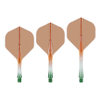Caliburn SUP Flights - Moulded Flight & Shaft - Standard No2 - Two Tone Grün Orange, Länge: Kurz