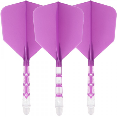 Cuesoul integrierte Dart Flights AK7, Standard L, lila transparent