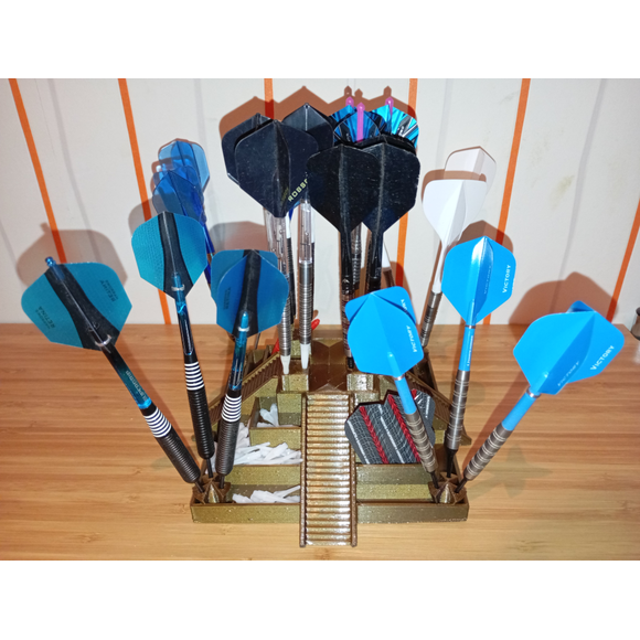 Dart Tempel Tisch Ständer Organizer Station für bis 18 Darts Soft oder Steel (6 Sets), 2 image