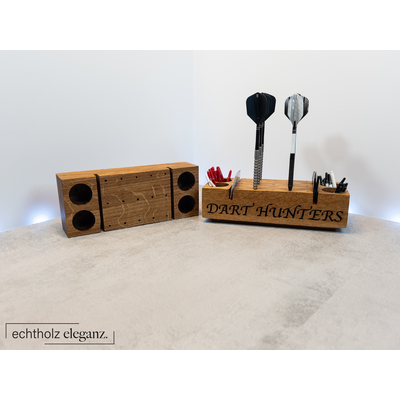 5er DartDock Eiche – Dein stylischer Dartständer - Darthalter
